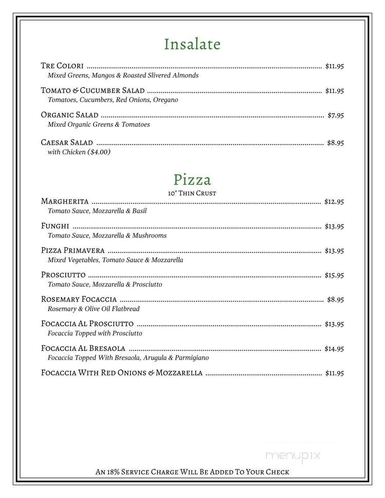 Due Baci - Miami Beach, FL menu_pic