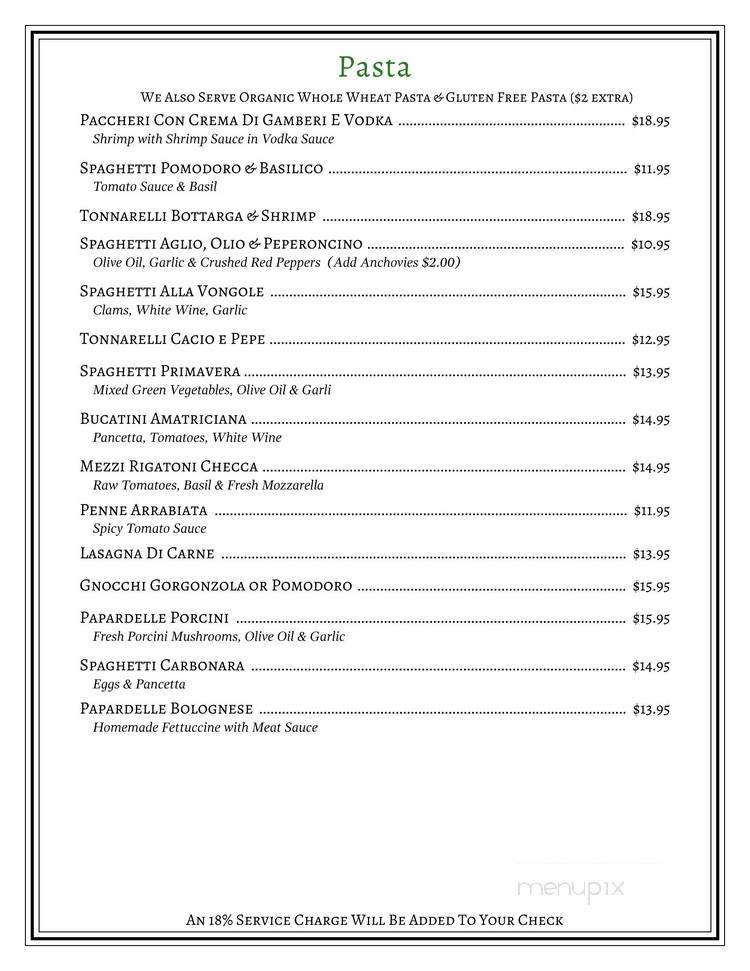 Due Baci - Miami Beach, FL menu_pic