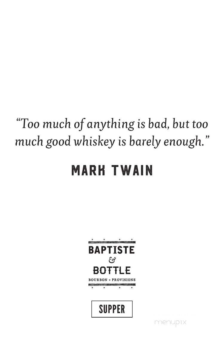 Baptiste & Bottle - Chicago, IL menu_pic