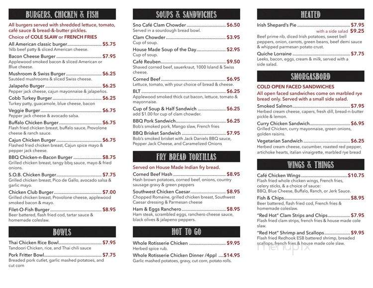 Sno Deli - Snoqualmie, WA menu_pic