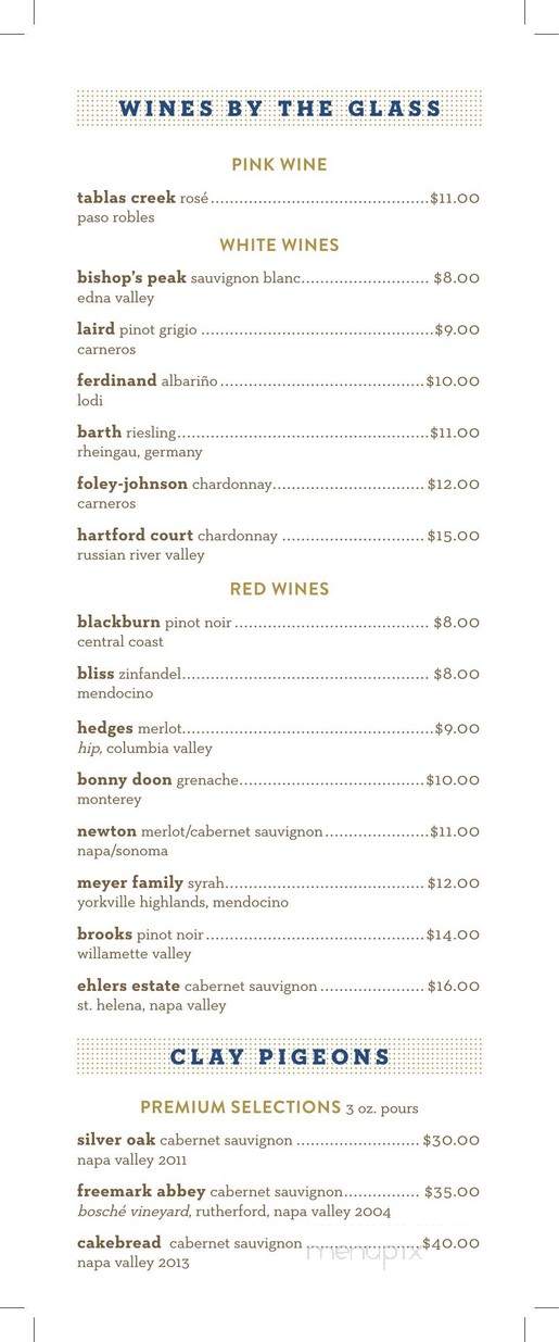 Decoy Restaurant - San Marcos, CA menu_pic