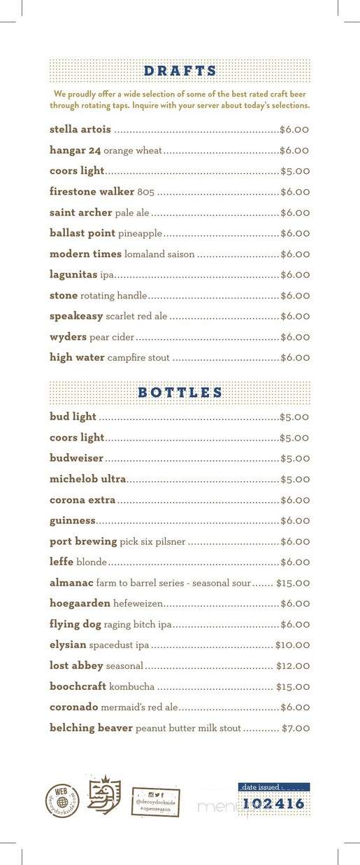 Decoy Restaurant - San Marcos, CA menu_pic