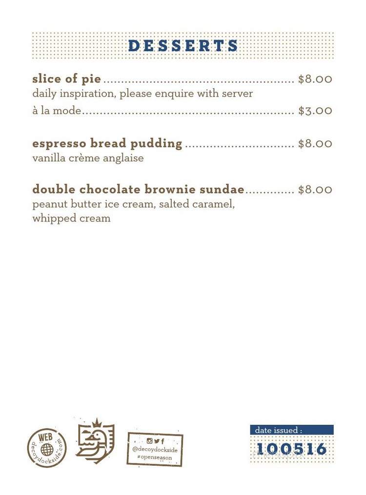 Decoy Restaurant - San Marcos, CA menu_pic