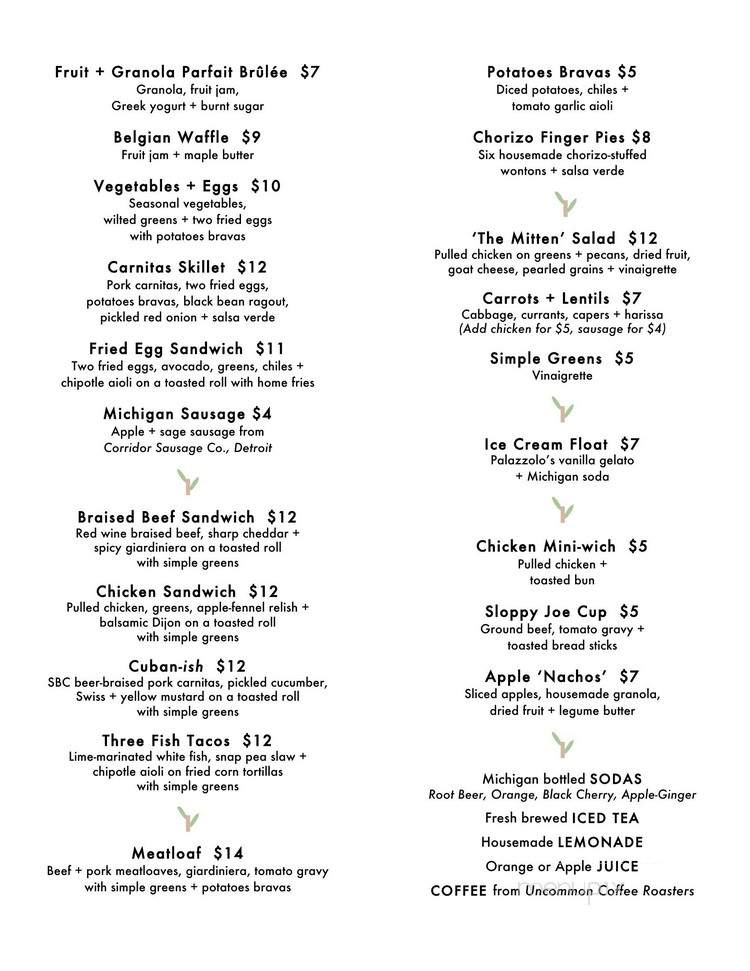 Grow - Saugatuck, MI menu_pic