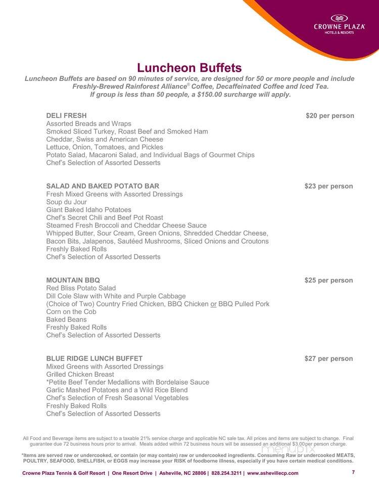 Overlook Restaurant - Asheville, NC menu_pic