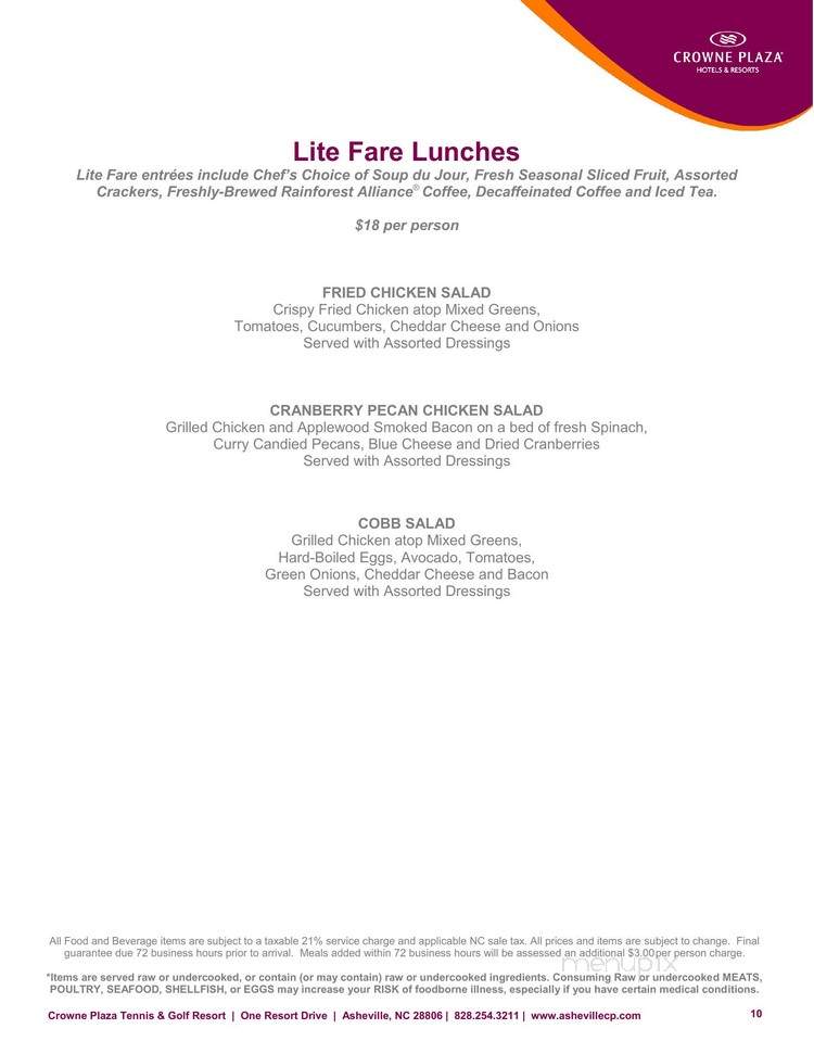 Overlook Restaurant - Asheville, NC menu_pic
