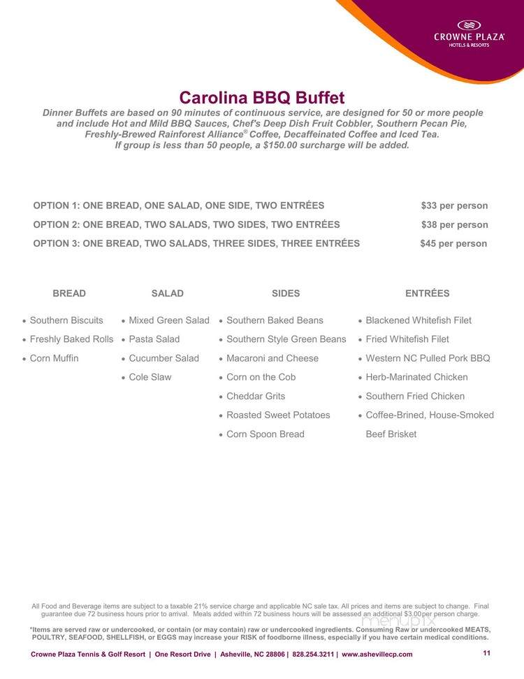 Overlook Restaurant - Asheville, NC menu_pic