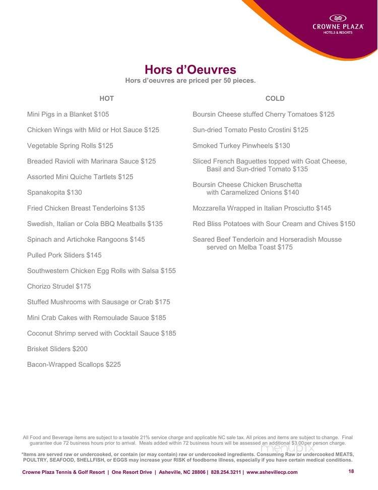 Overlook Restaurant - Asheville, NC menu_pic