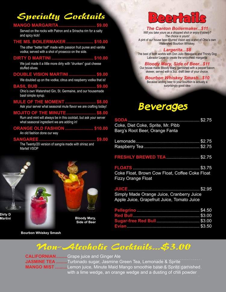 Twenty/20 Taphouse - Canton, OH menu_pic