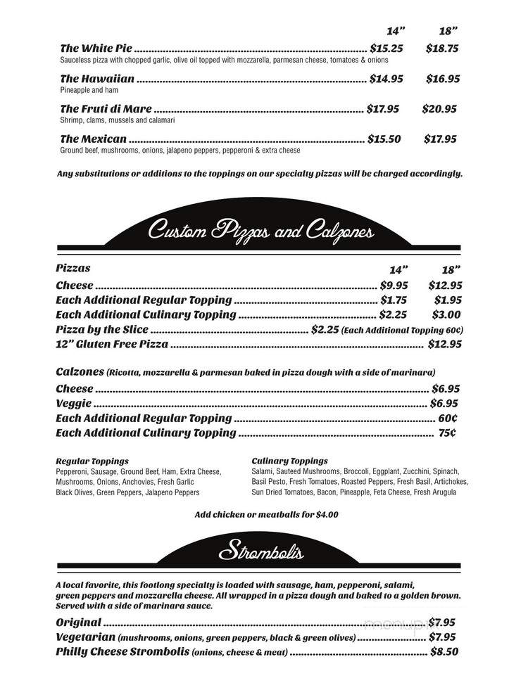 Vic's Italian Restaurant & Pizzeria - Raleigh, NC menu_pic