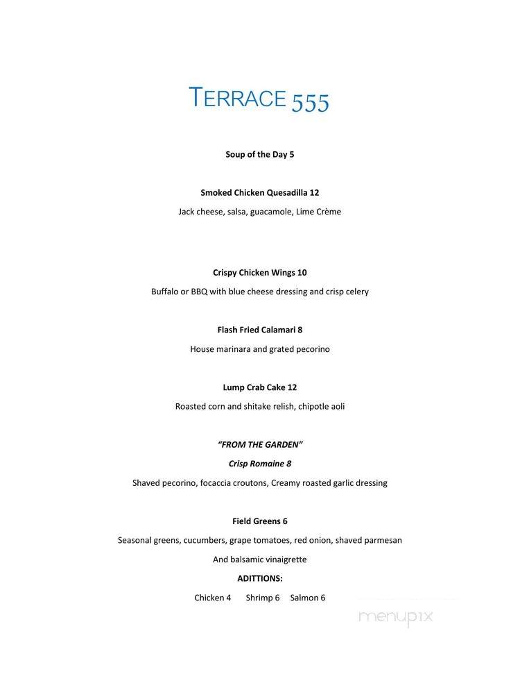 Terrace 555 Restaurant and Bar - Fort Lauderdale, FL menu_pic