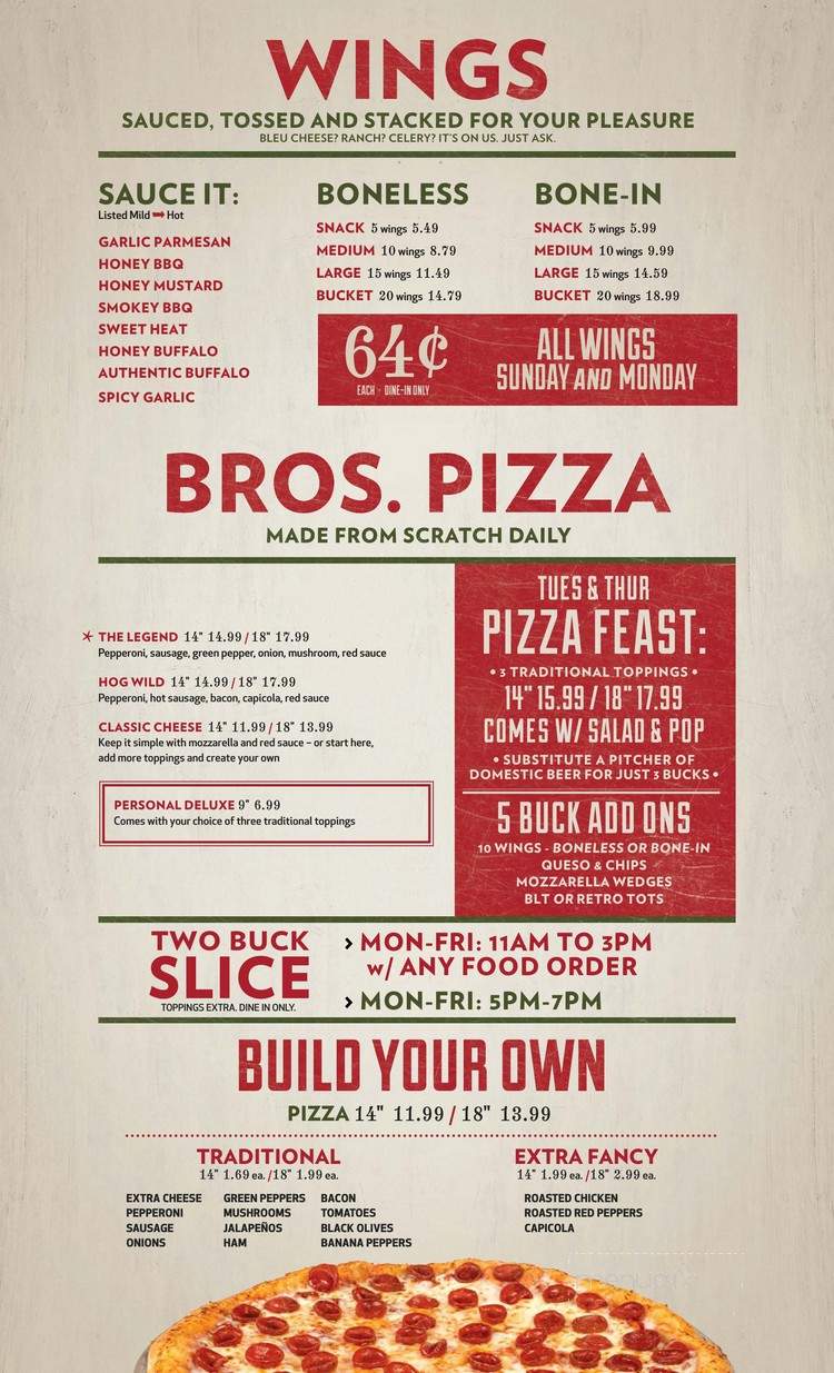 Primanti Brothers - Noblesville, IN menu_pic