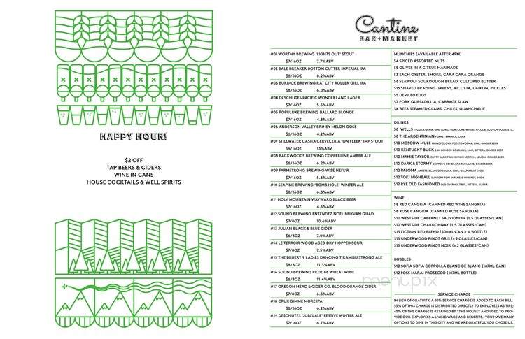 Cantine - Seattle, WA menu_pic