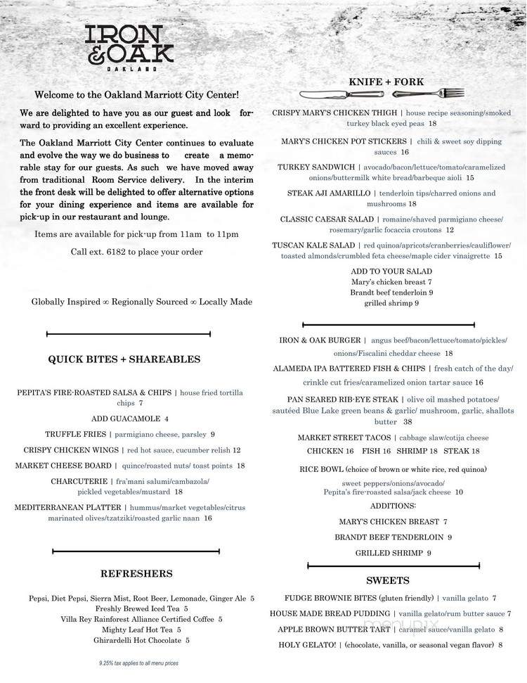 Iron & Oak Oakland - Oakland, CA menu_pic