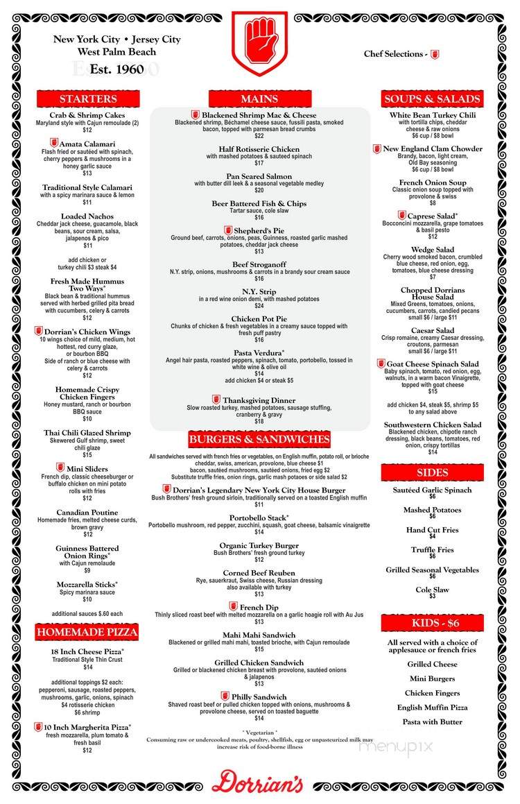 Dorrian's Red Hand - West Palm Beach, FL menu_pic