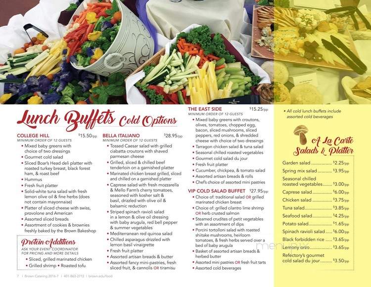 Sharpe Refectory - Providence, RI menu_pic