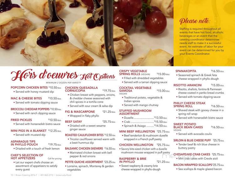 Sharpe Refectory - Providence, RI menu_pic