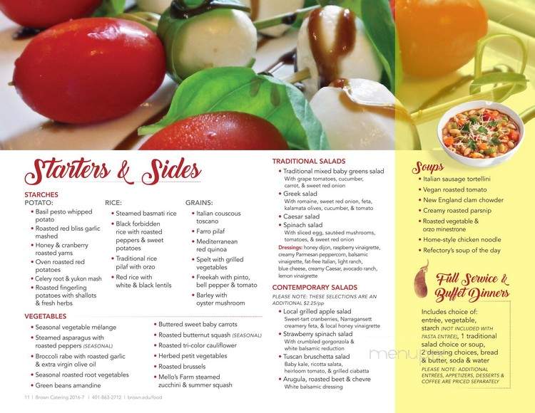 Sharpe Refectory - Providence, RI menu_pic