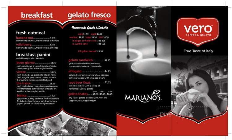 Vero's Caffe & Gelato - Chicago, IL menu_pic