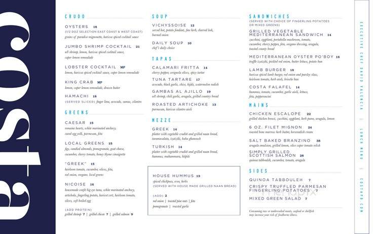 Costa - Palm Beach, FL menu_pic
