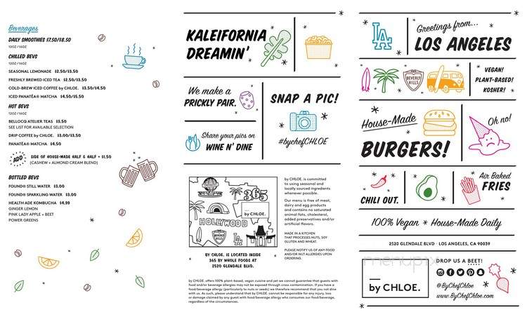by CHLOE - Los Angeles, CA menu_pic