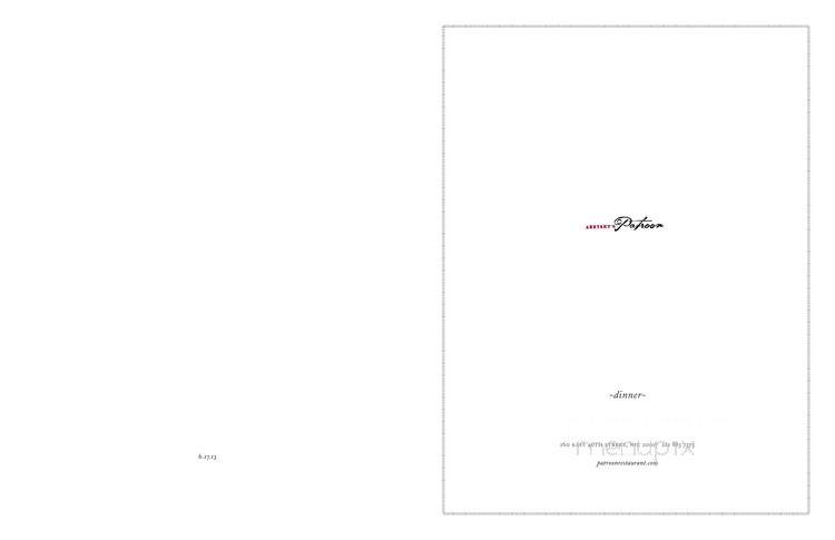 Patroon - New York, NY menu_pic