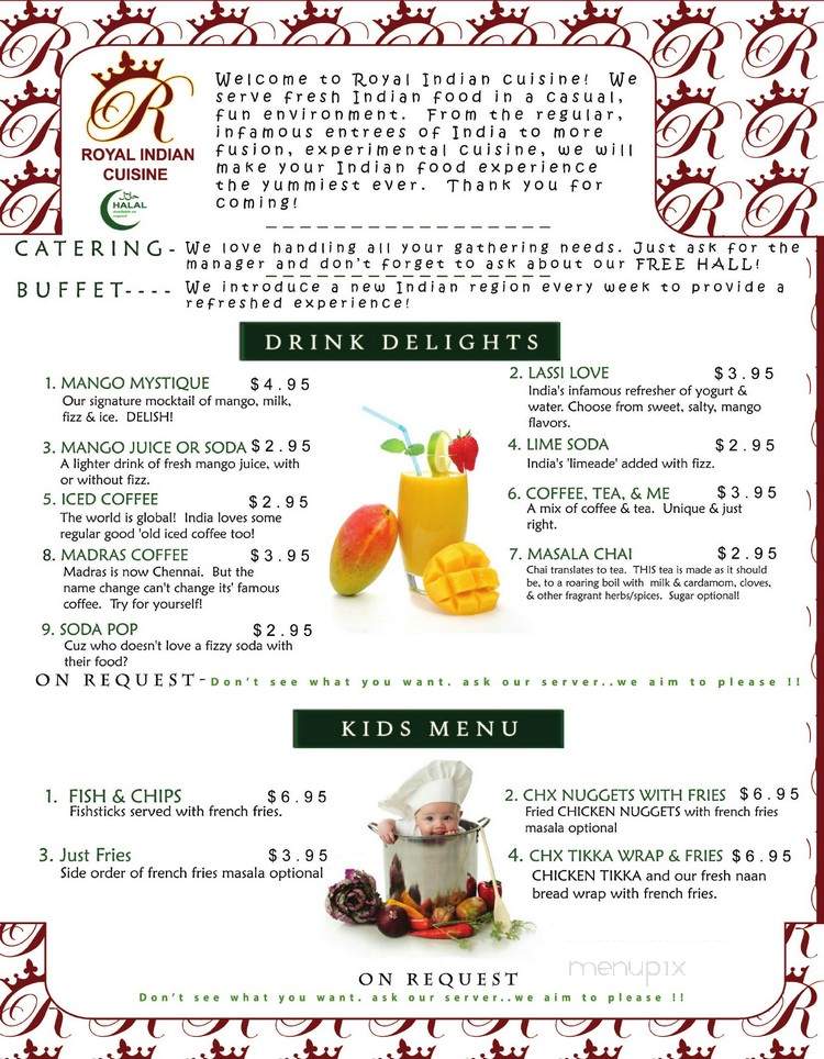 Royal Indian Cuisine - Temple Terrace, FL menu_pic