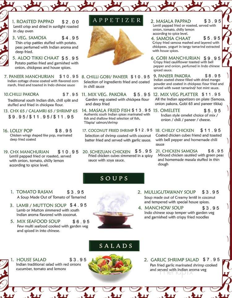 Royal Indian Cuisine - Temple Terrace, FL menu_pic