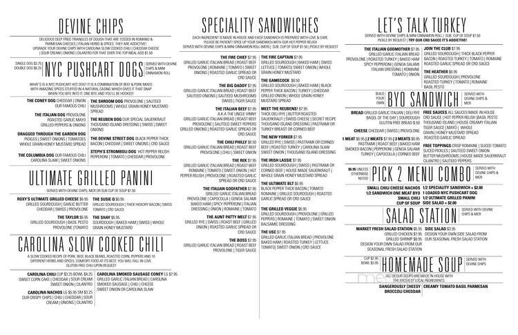 The Devine Cinnamon Roll Deli - Columbia, SC menu_pic