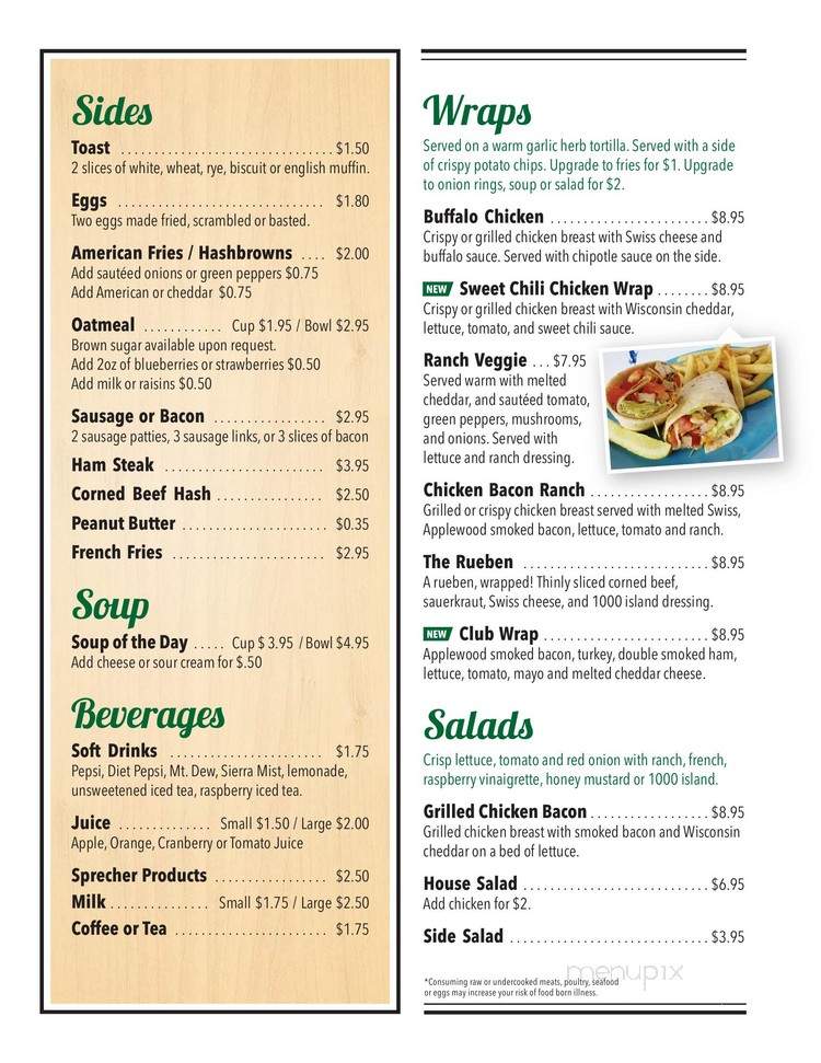 3 Lakes Diner / Three Lakes Diner - Three Lakes, WI menu_pic