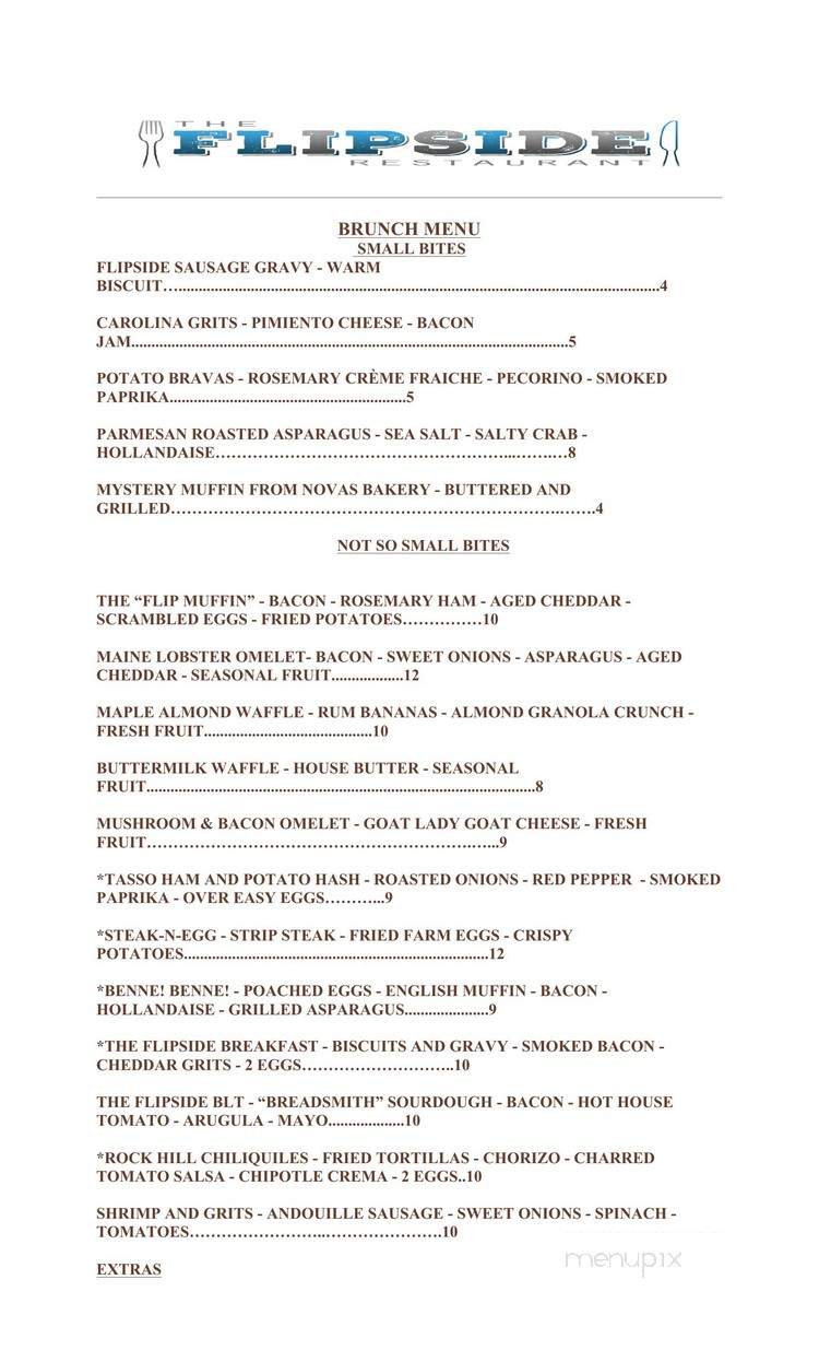 Flipside's Corner Grind - Pineville, NC menu_pic