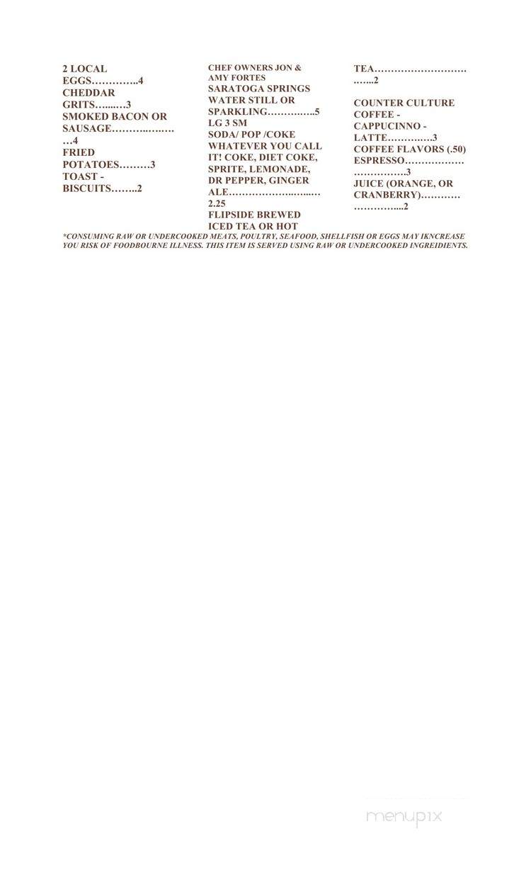 Flipside's Corner Grind - Pineville, NC menu_pic