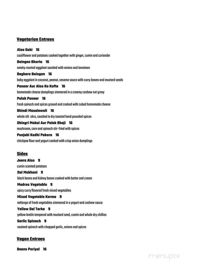 Spice Symphony - New York, NY menu_pic