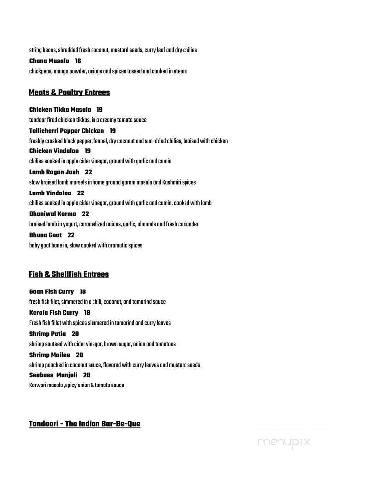 Spice Symphony - New York, NY menu_pic