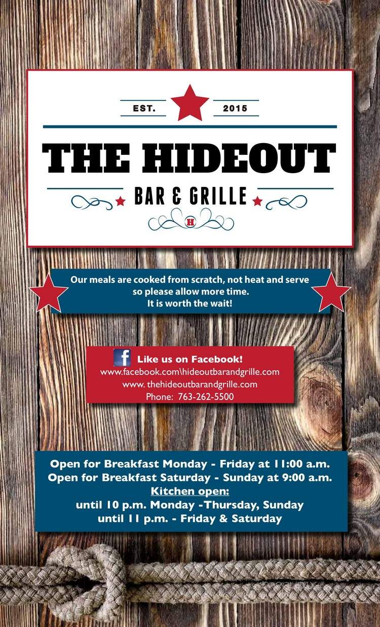 The Hideout Bar & Grill - Big Lake, MN