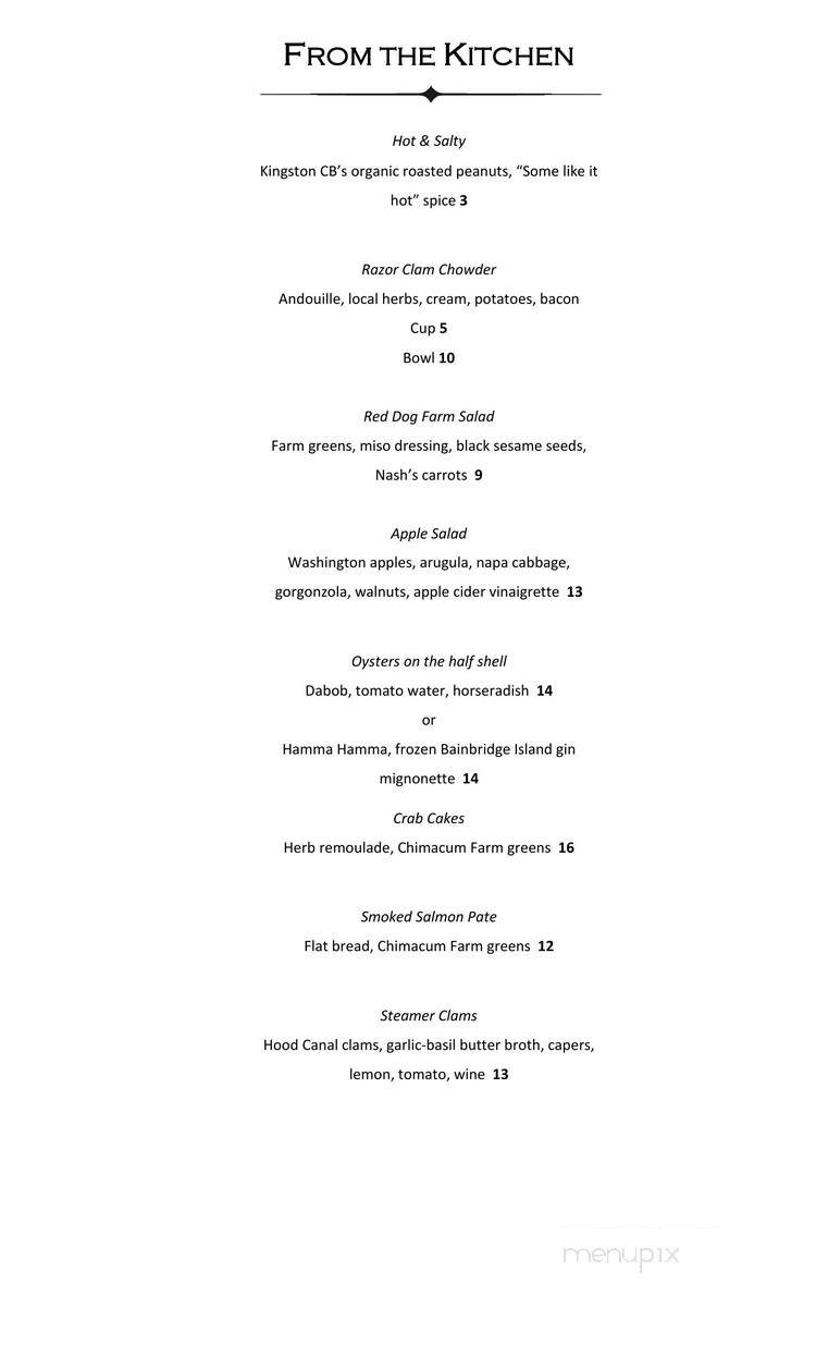 Taps at The Guardhouse - Port Townsend, WA menu_pic