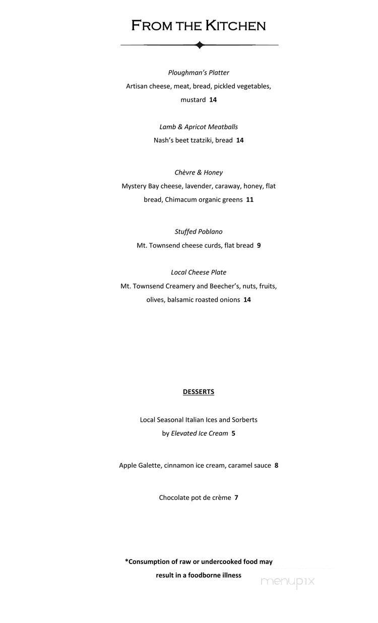 Taps at The Guardhouse - Port Townsend, WA menu_pic