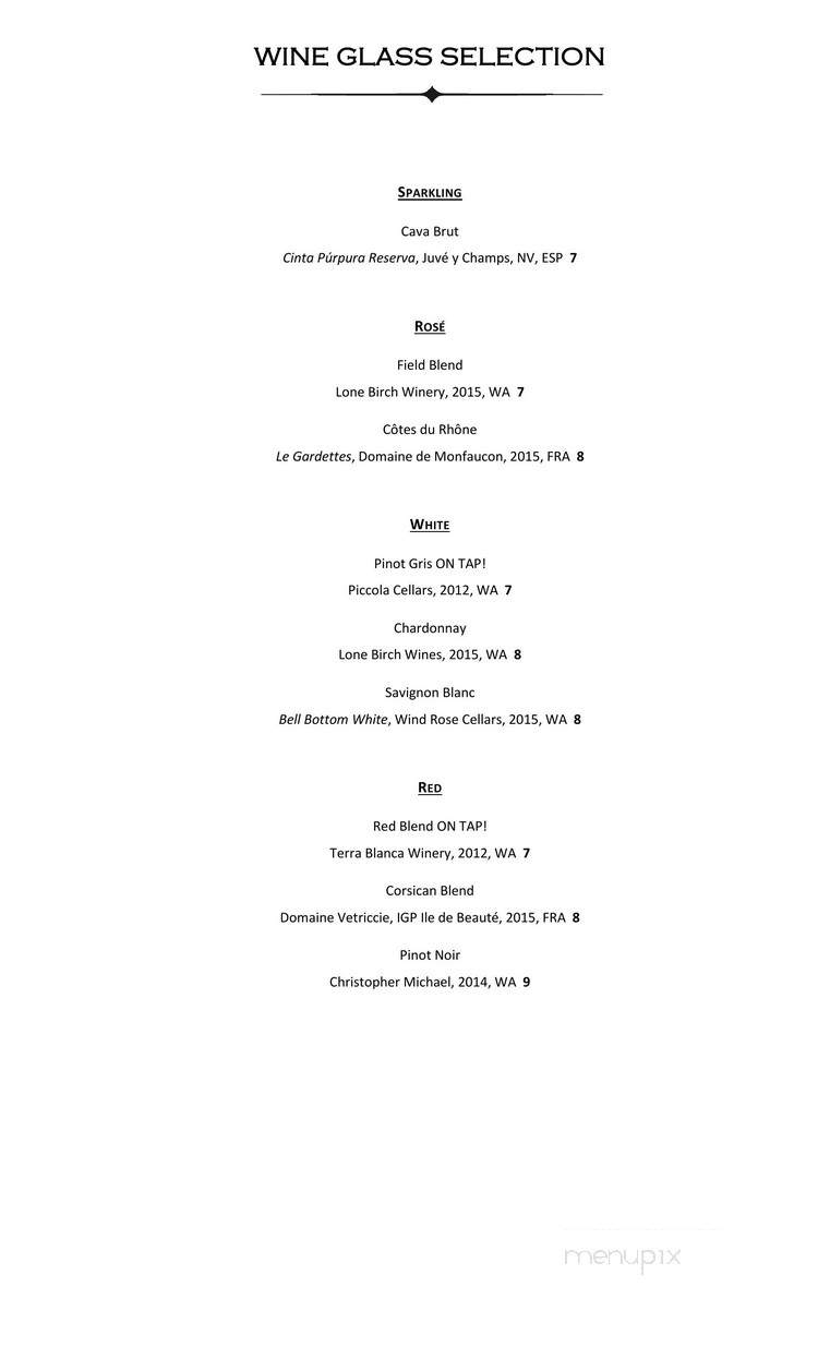 Taps at The Guardhouse - Port Townsend, WA menu_pic
