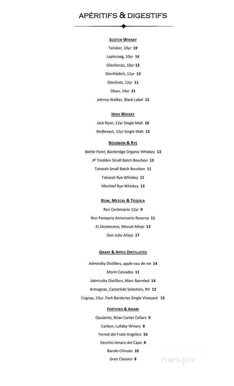 Taps at The Guardhouse - Port Townsend, WA menu_pic
