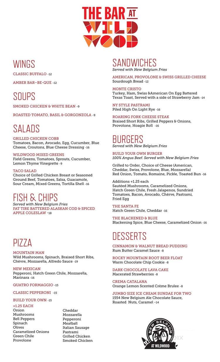 The Bar - Snowmass Village, CO menu_pic