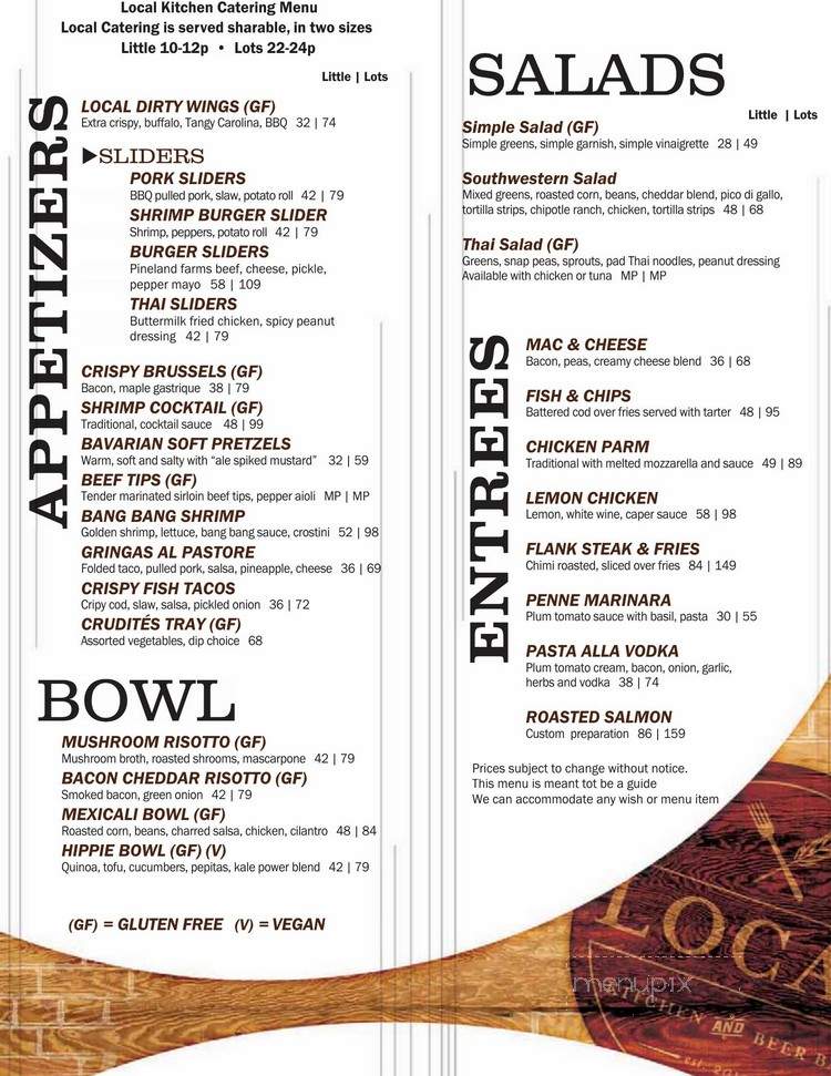 Local Kitchen And Beer Bar - Branford, CT menu_pic