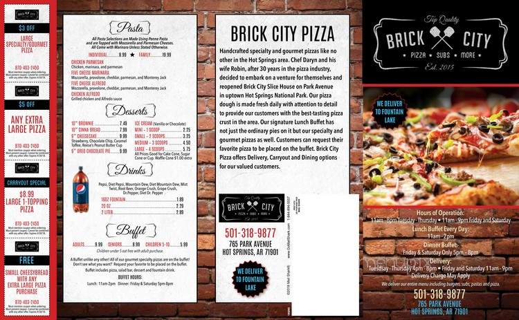 Brick City Pizza - Hot Springs National Park, AR menu_pic