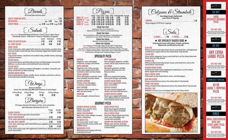 Brick City Pizza - Hot Springs National Park, AR menu_pic