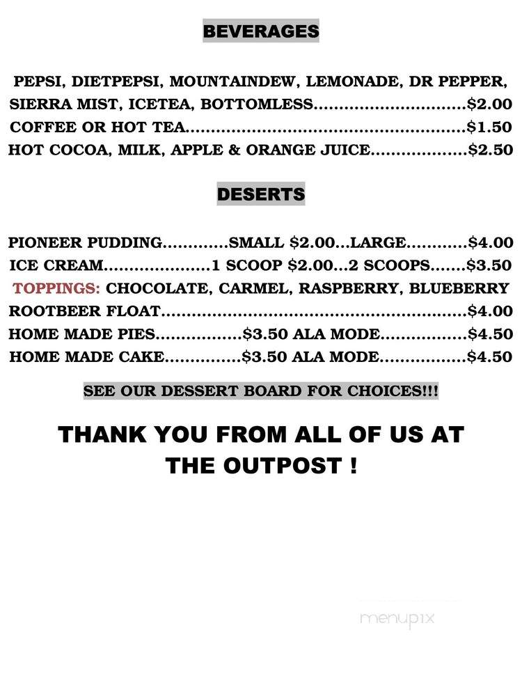 Outpost Steak House - Almo, ID