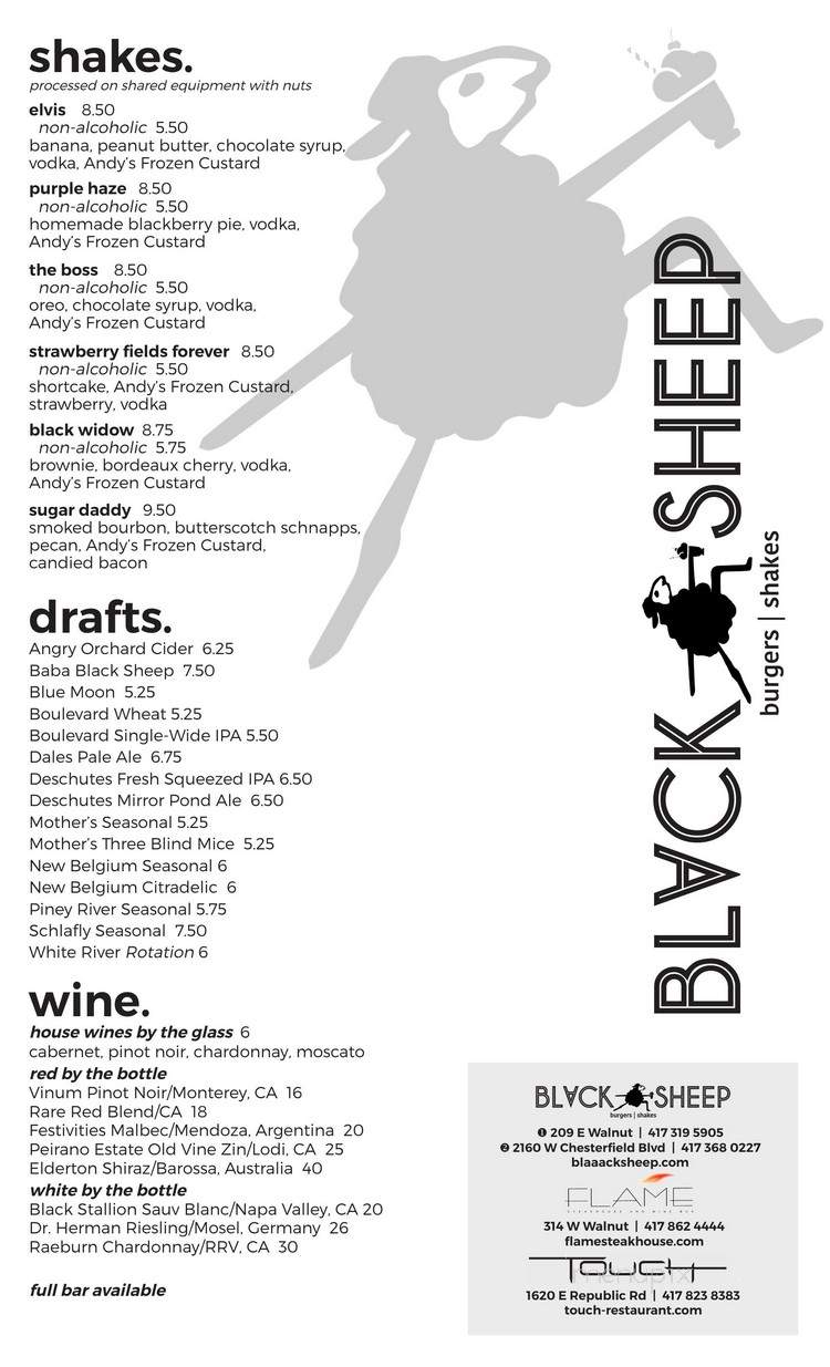 Black Sheep - Springfield, MO menu_pic