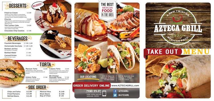 Azteca Grill - Chicago, IL menu_pic