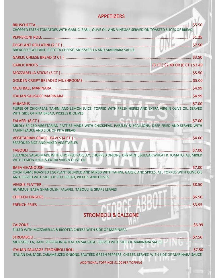 Caffe Portofino - Fort Myers, FL menu_pic