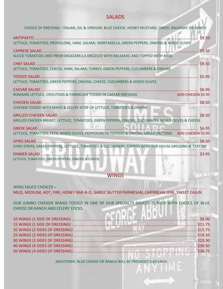 Caffe Portofino - Fort Myers, FL menu_pic