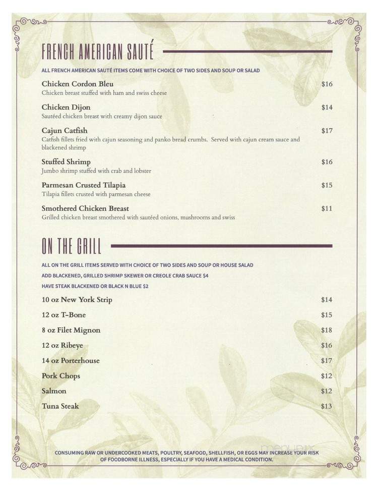 R Place Pub and Grill - Crossville, TN menu_pic