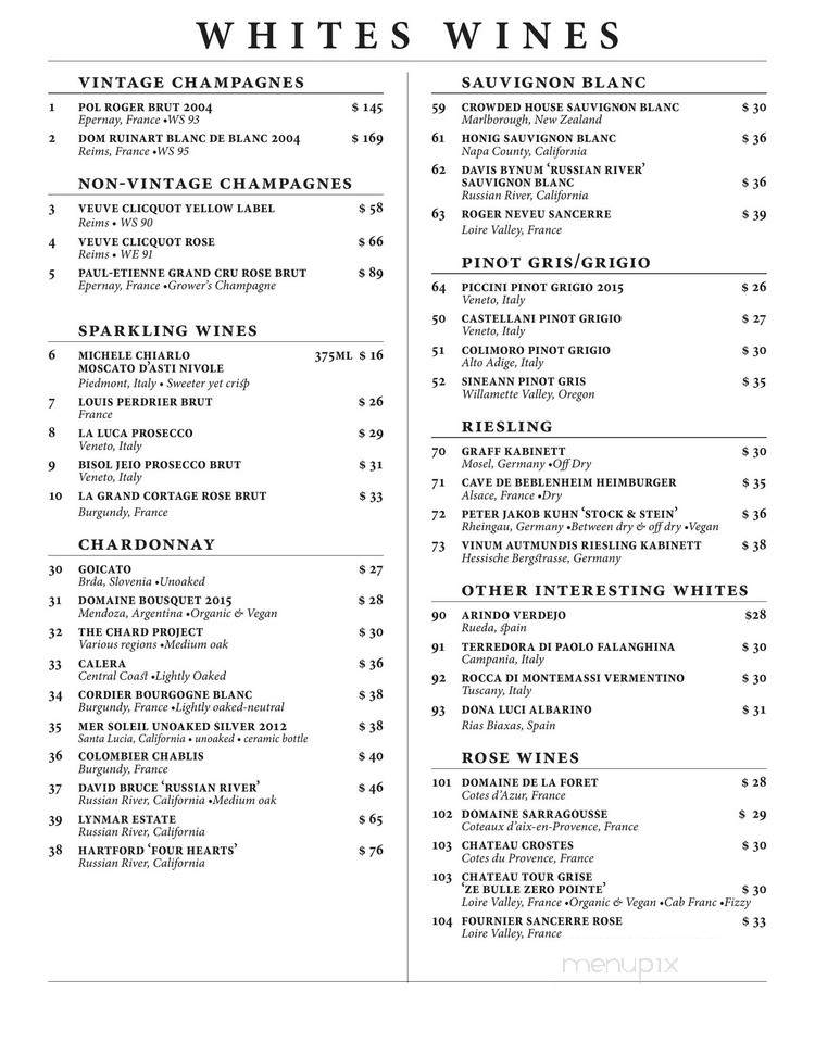 Vinos on Galt Mile - Fort Lauderdale, FL menu_pic